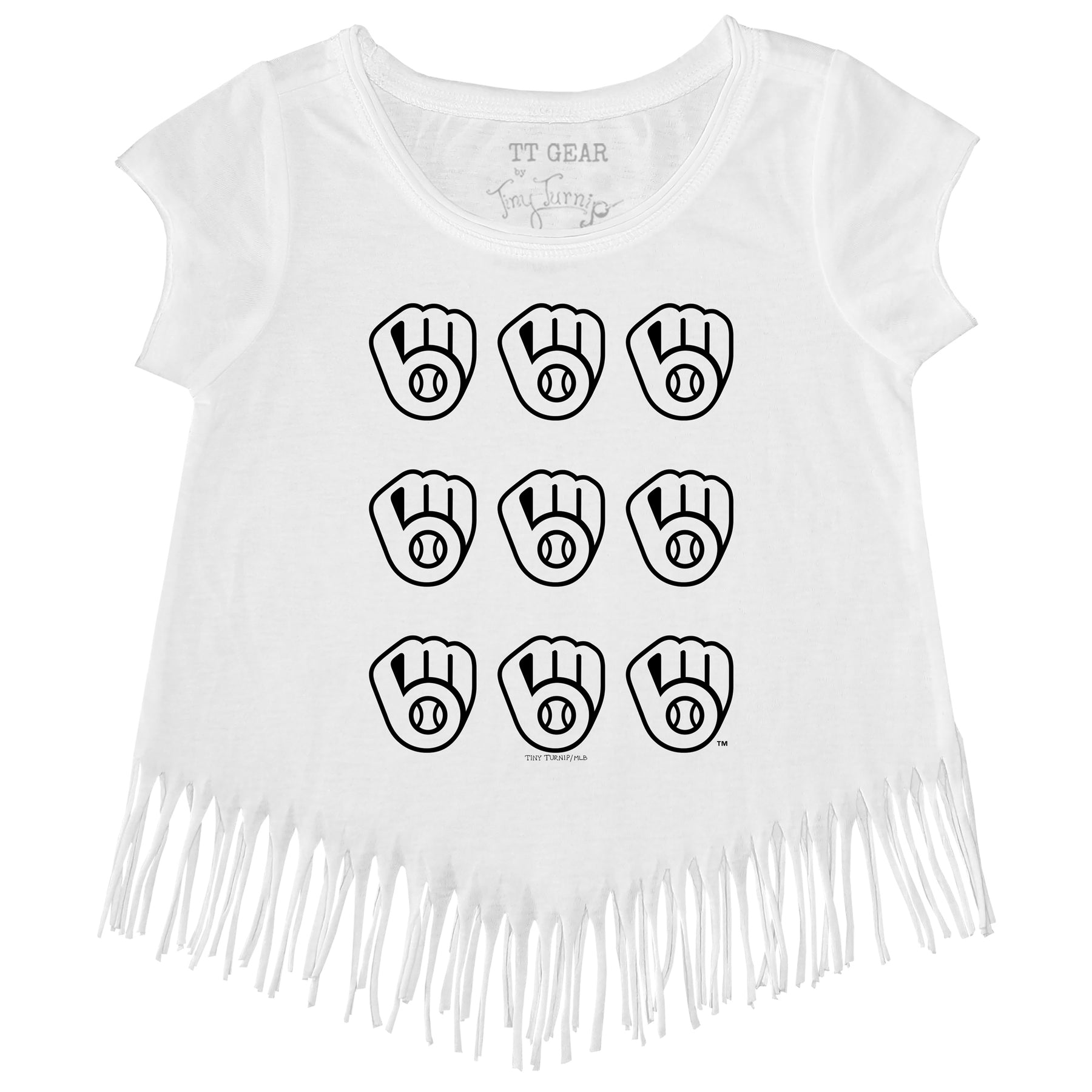 Milwaukee Brewers Logo Grid Fringe Tee