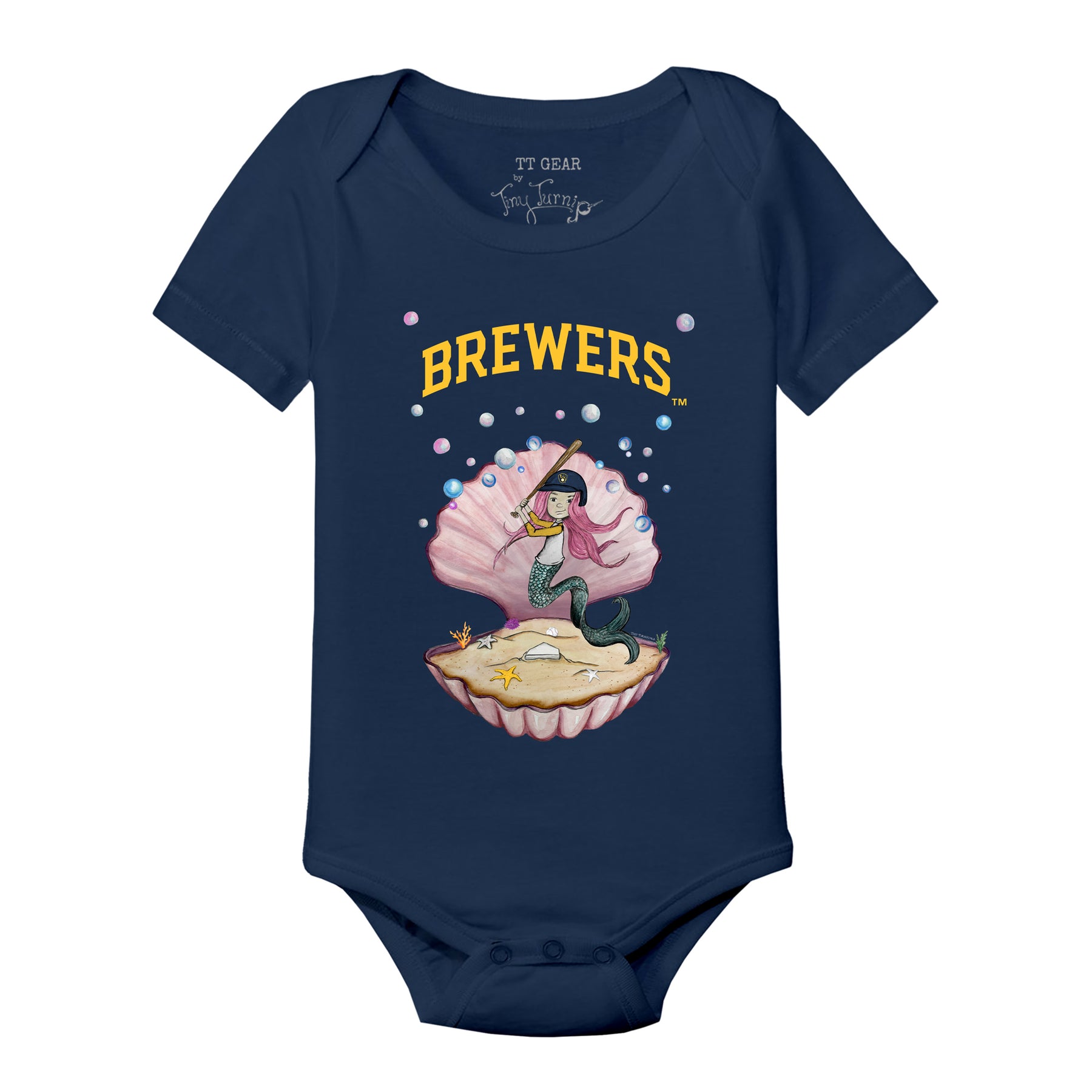Milwaukee Brewers Mermaid Short Sleeve Snapper