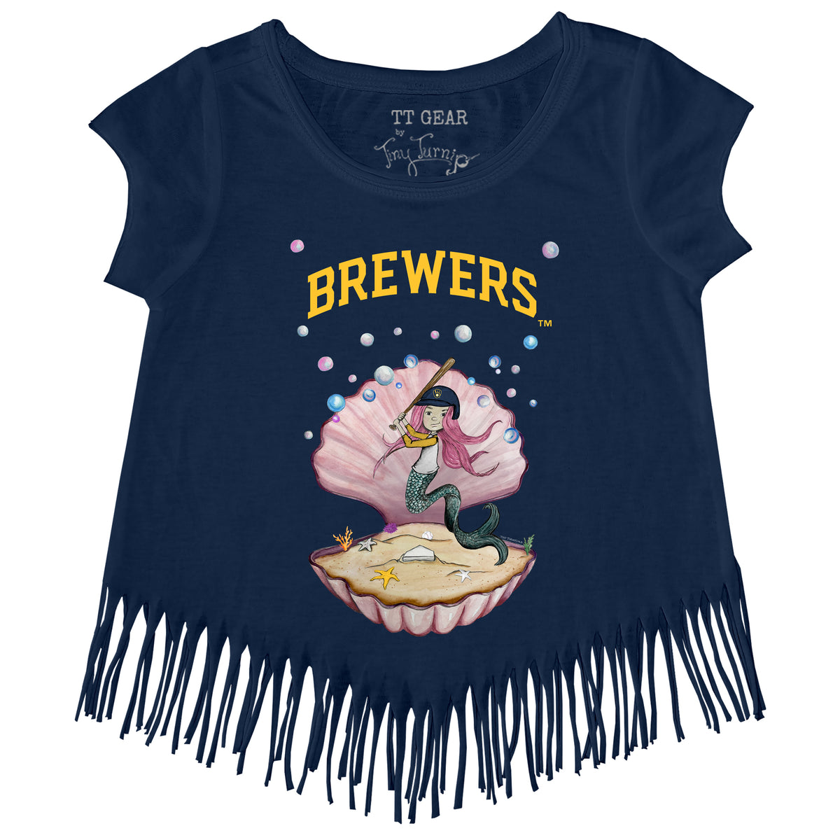 Milwaukee Brewers Mermaid Fringe Tee