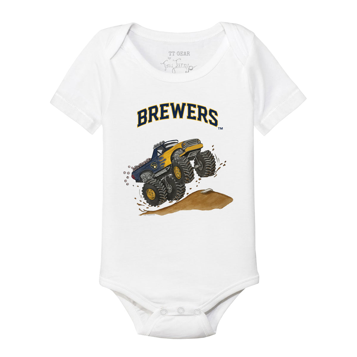 Milwaukee Brewers Monster Truck Short Sleeve Snapper