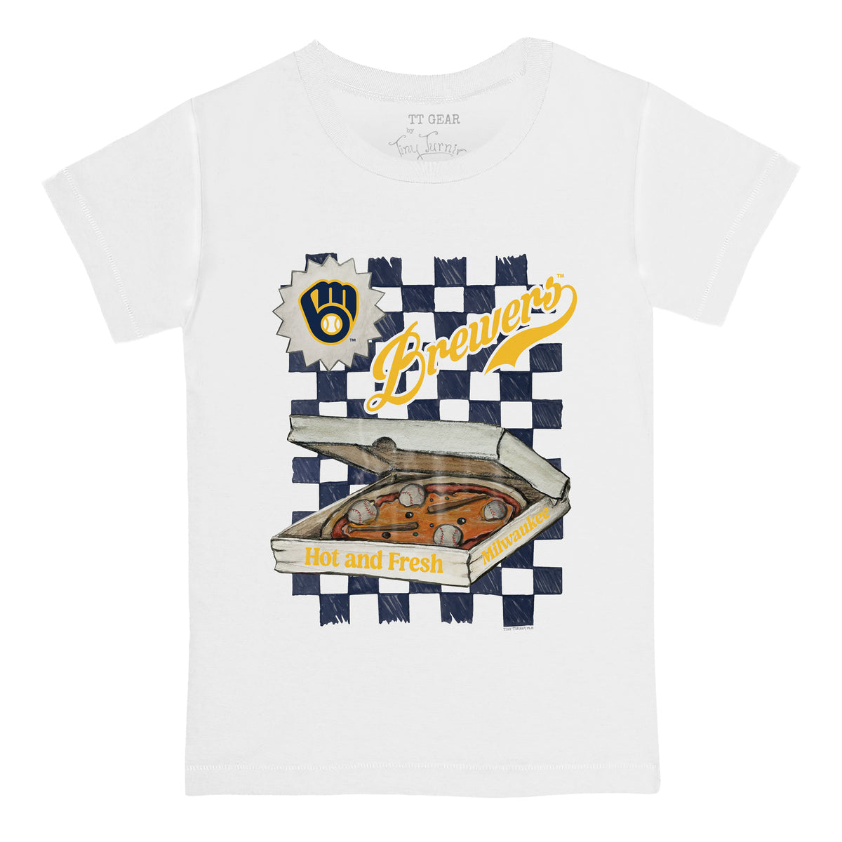 Milwaukee Brewers Pizza Tee Shirt
