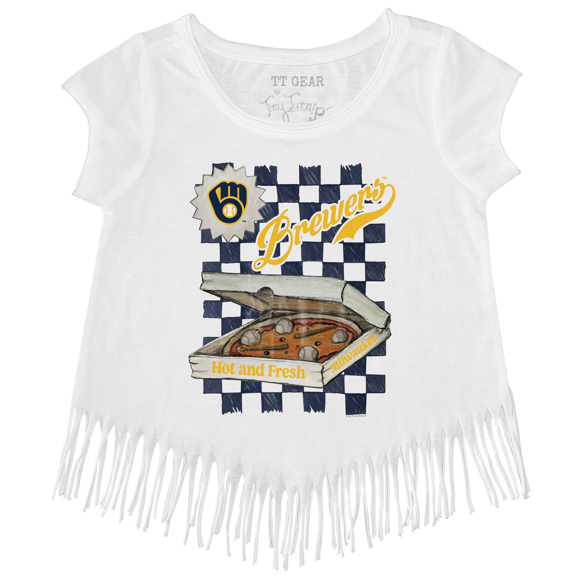 Milwaukee Brewers Pizza Fringe Tee