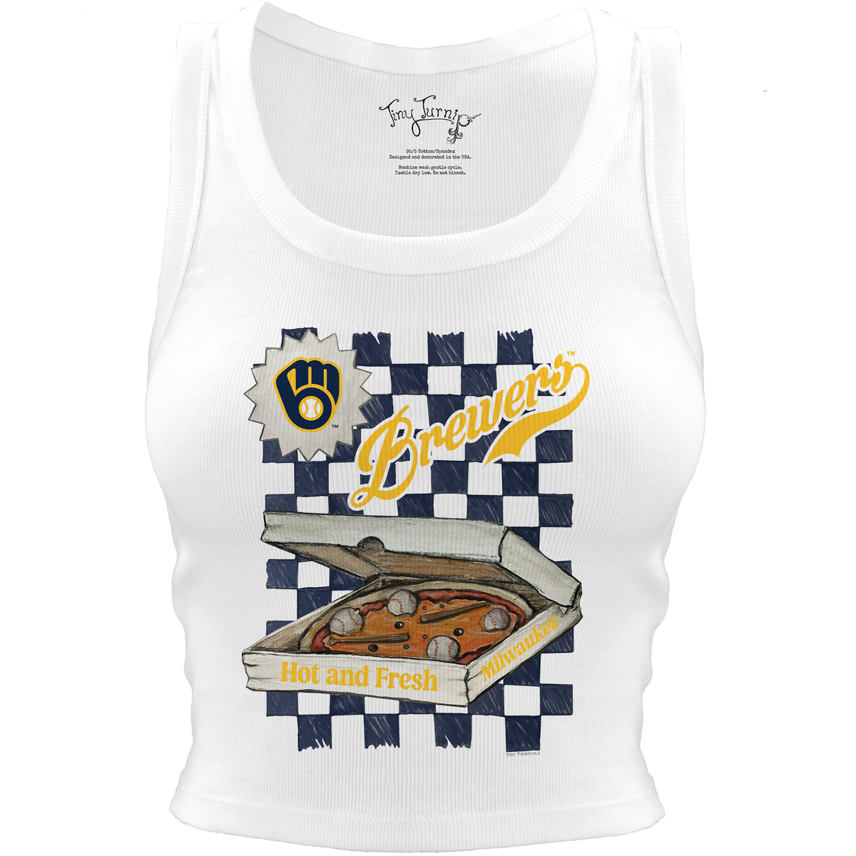 Milwaukee Brewers Pizza Crop Tank