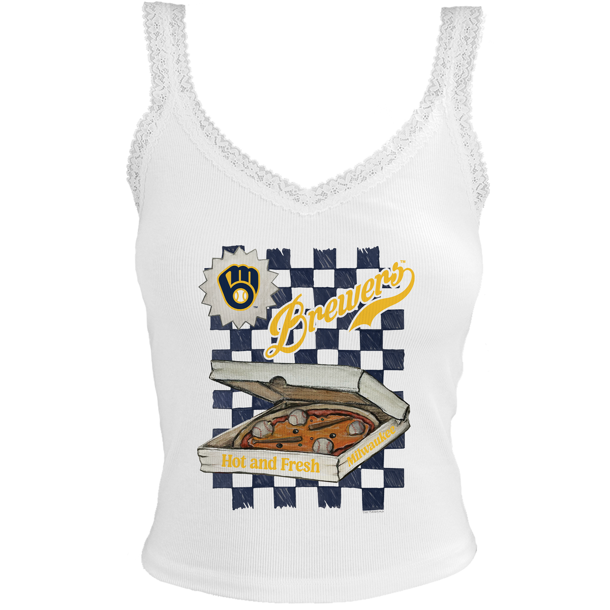 Milwaukee Brewers Pizza Lace Tank