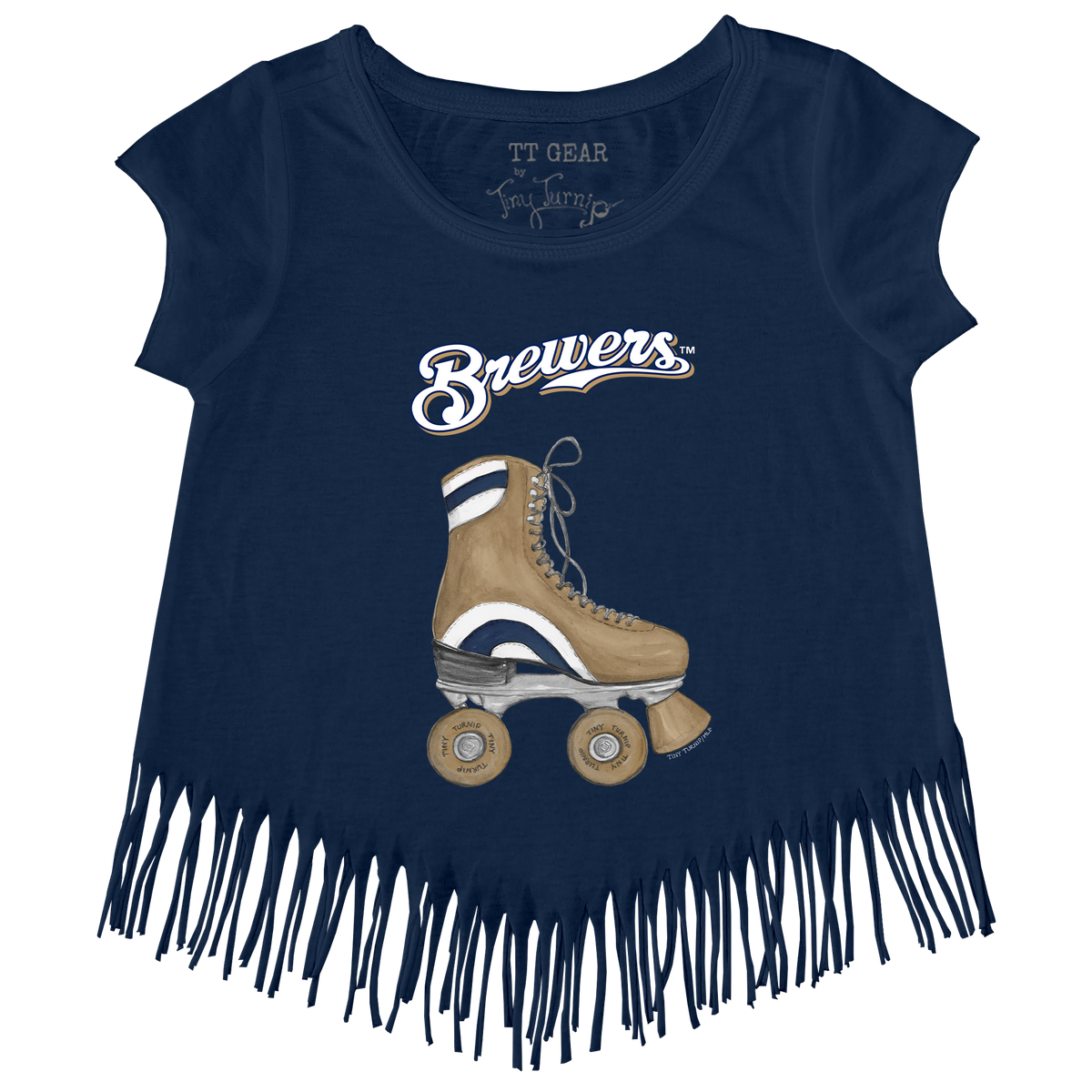 Milwaukee Brewers Retro Skate Fringe Tee