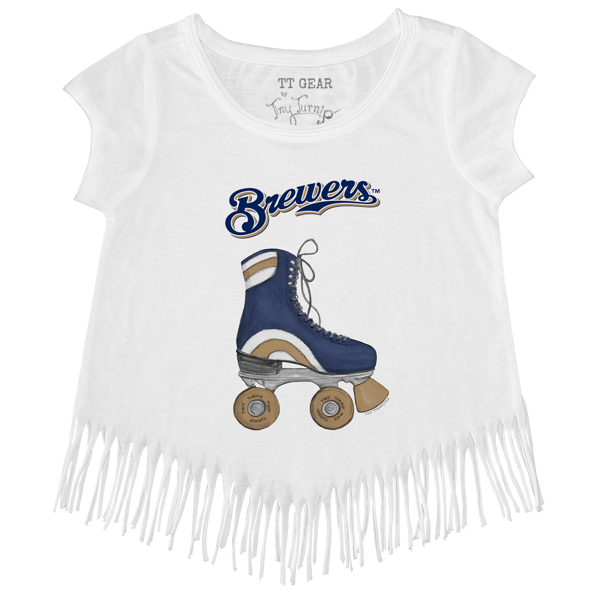 Milwaukee Brewers Retro Skate Fringe Tee