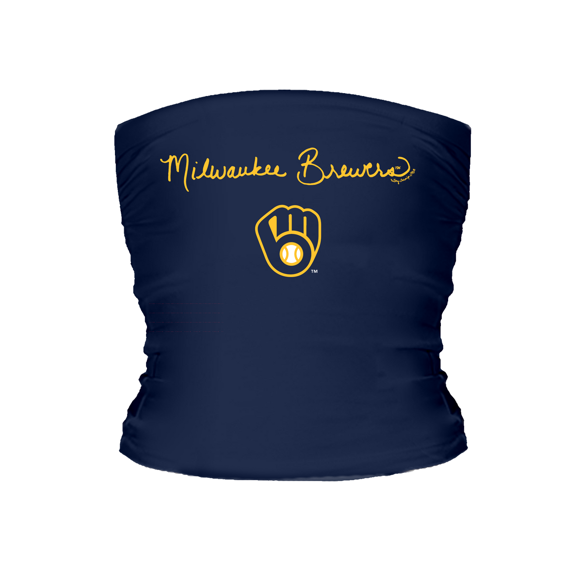 Milwaukee Brewers Logo Script Tube Top - Tiny Turnip