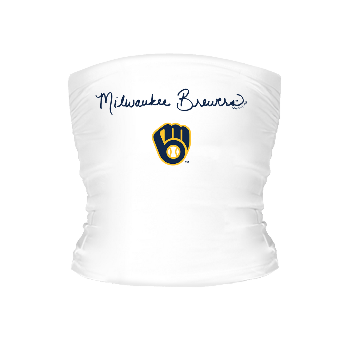 Milwaukee Brewers Logo Script Tube Top - Tiny Turnip