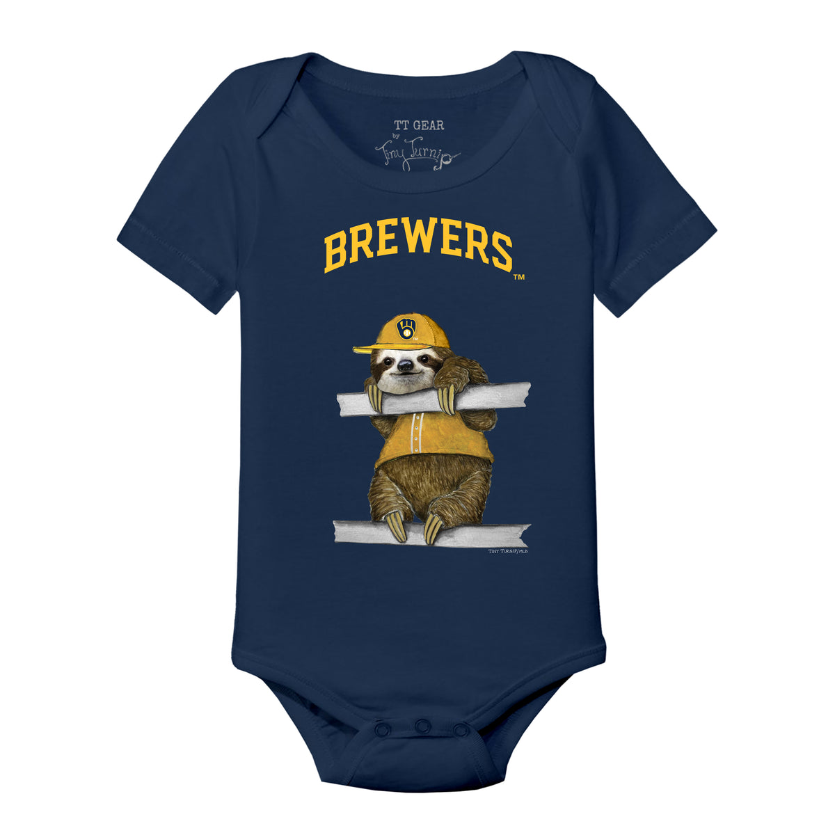 Milwaukee Brewers Sloth Short Sleeve Snapper