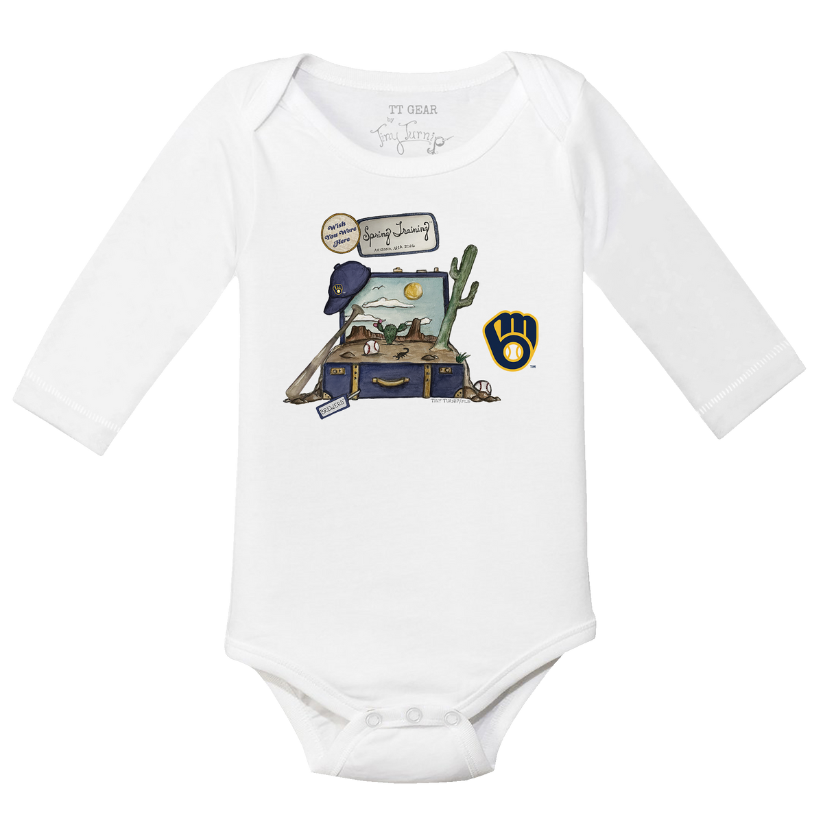 Milwaukee Brewers Spring Training 2026 Long Sleeve Snapper - Tiny Turnip