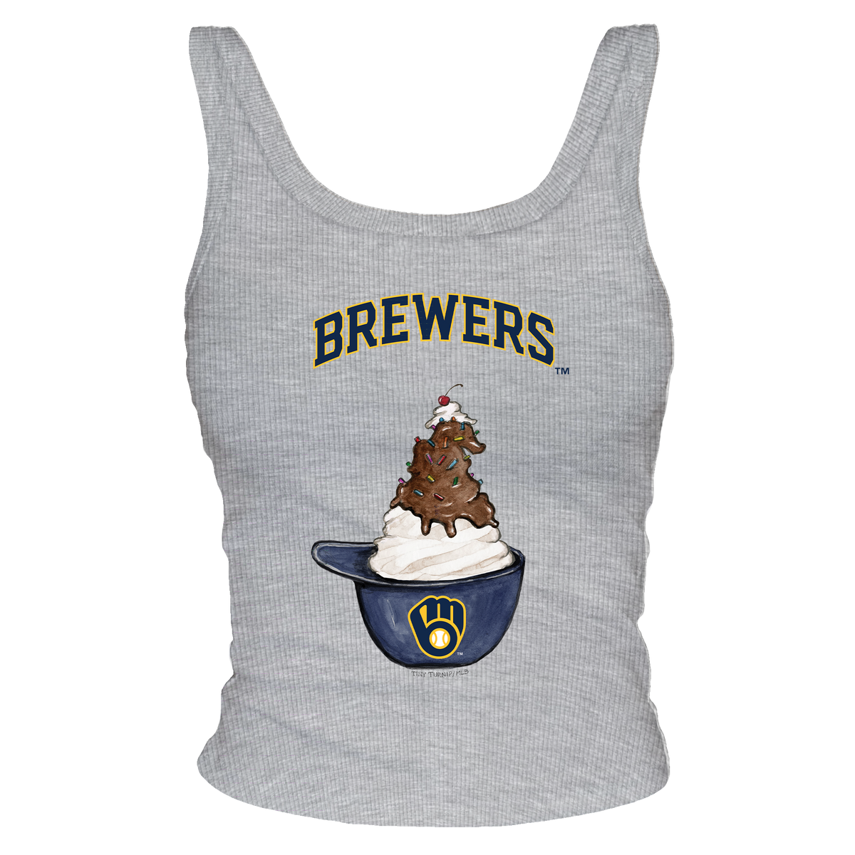 Milwaukee Brewers Sundae Helmet Ribbed Tank