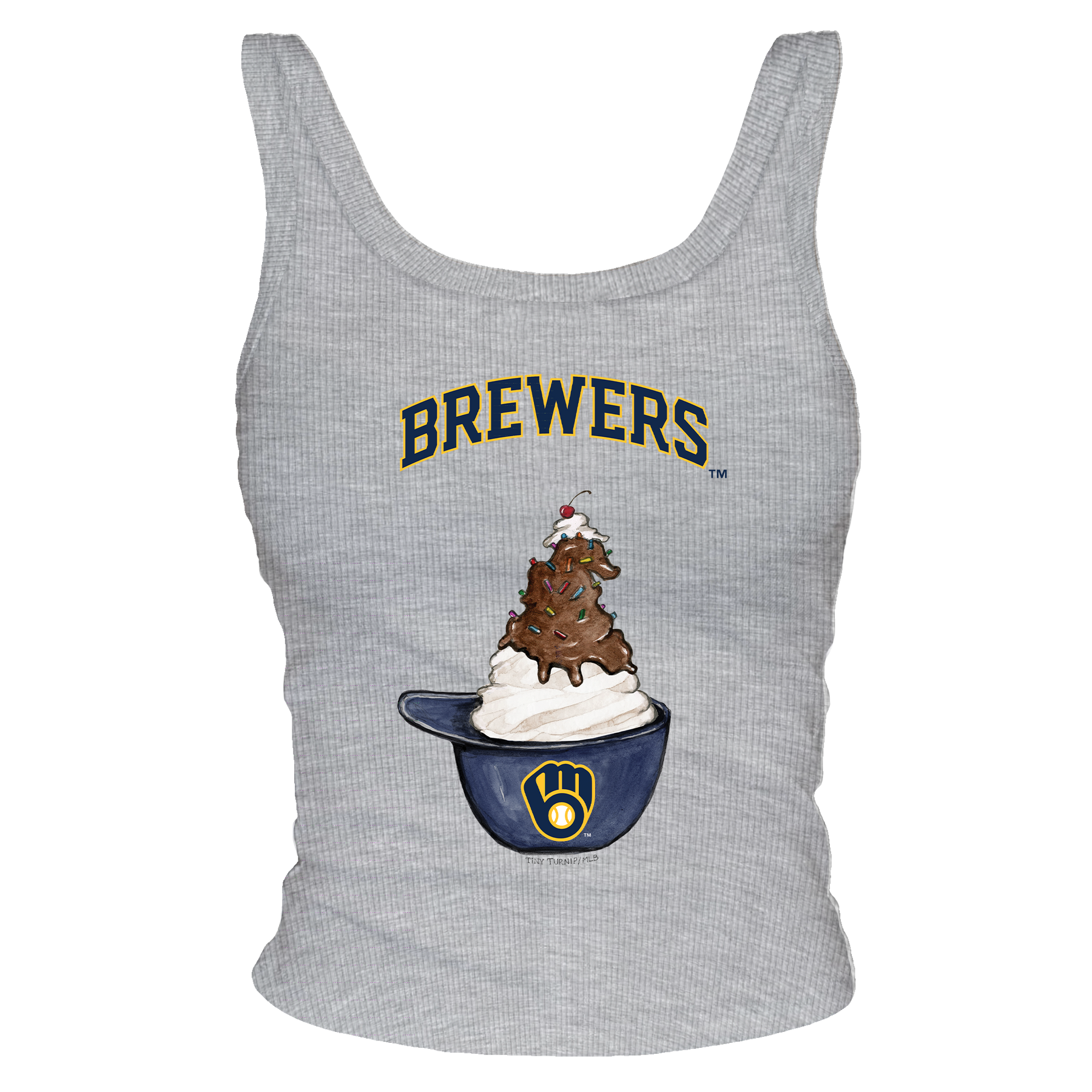 Milwaukee Brewers Sundae Helmet Ribbed Tank