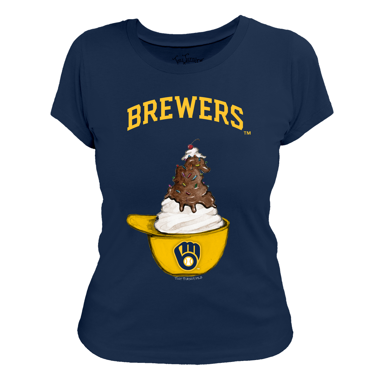 Milwaukee Brewers Sundae Helmet Women's Tee Shirt