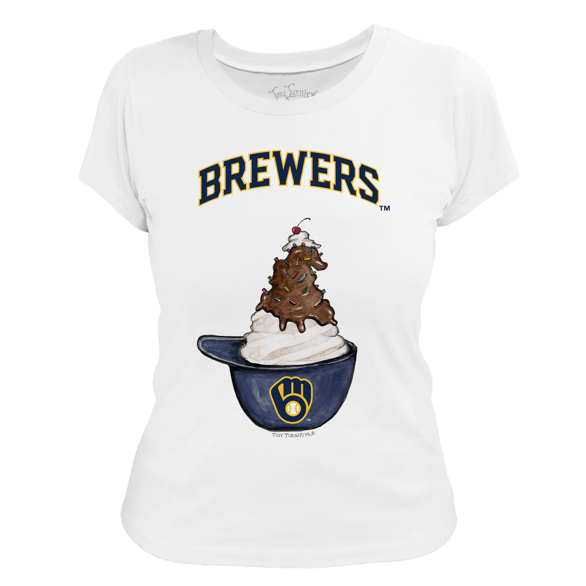 Milwaukee Brewers Sundae Helmet Women's Tee Shirt