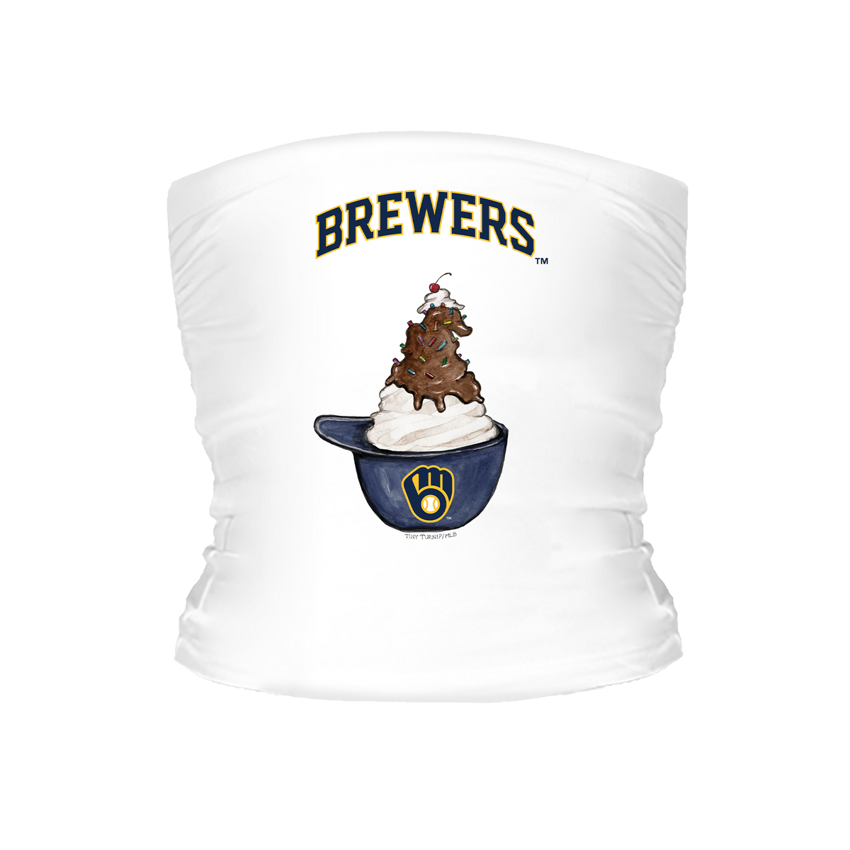 Milwaukee Brewers Sundae Helmet Tube Top - Tiny Turnip