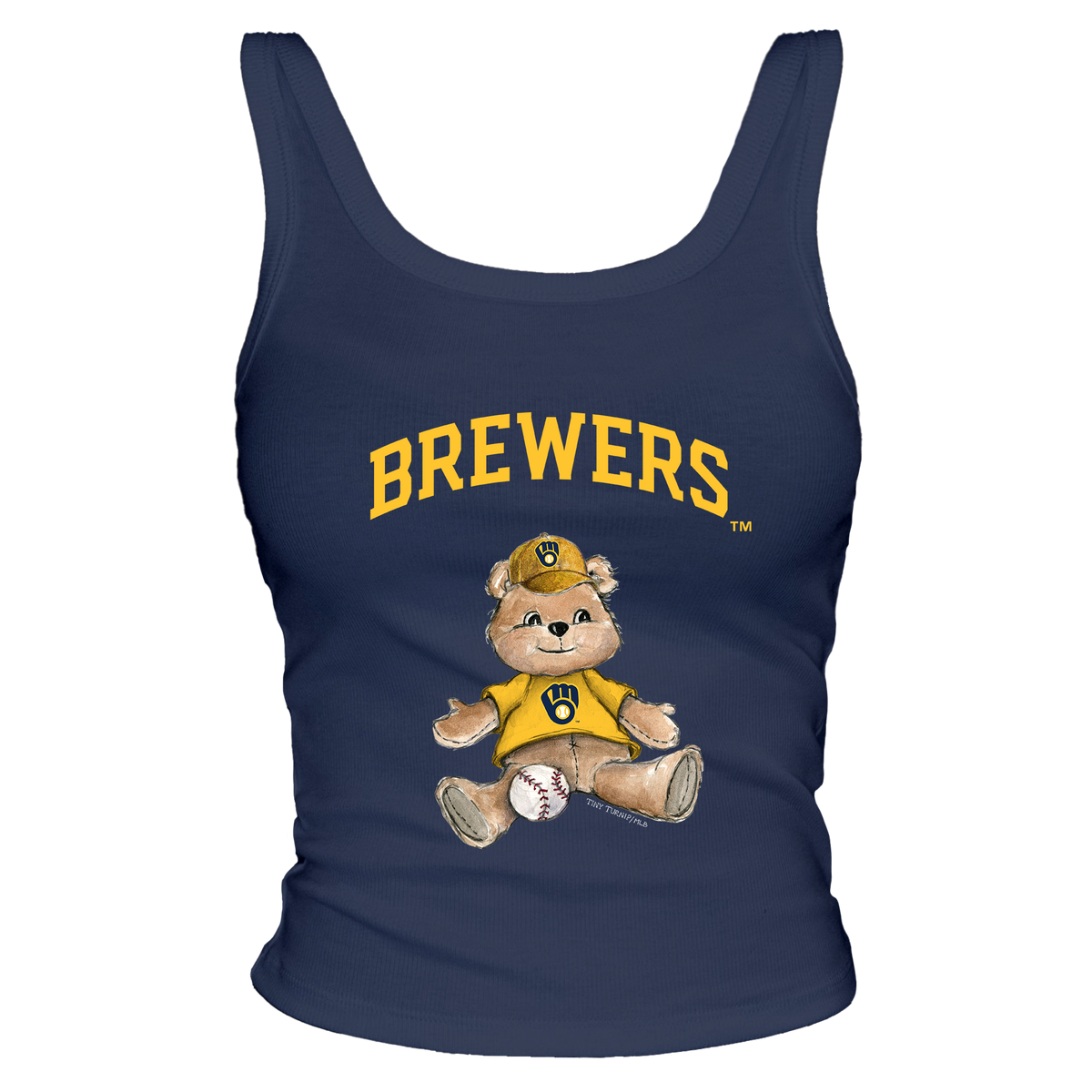 Milwaukee Brewers Teddy Ribbed Tank - Tiny Turnip
