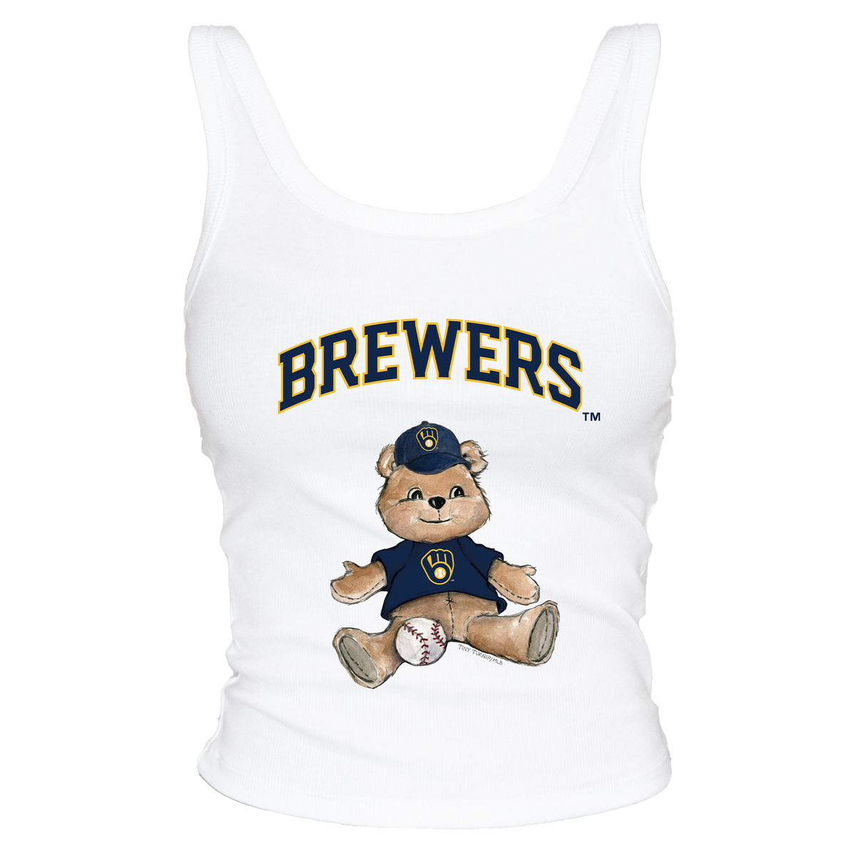 Milwaukee Brewers Teddy Ribbed Tank - Tiny Turnip