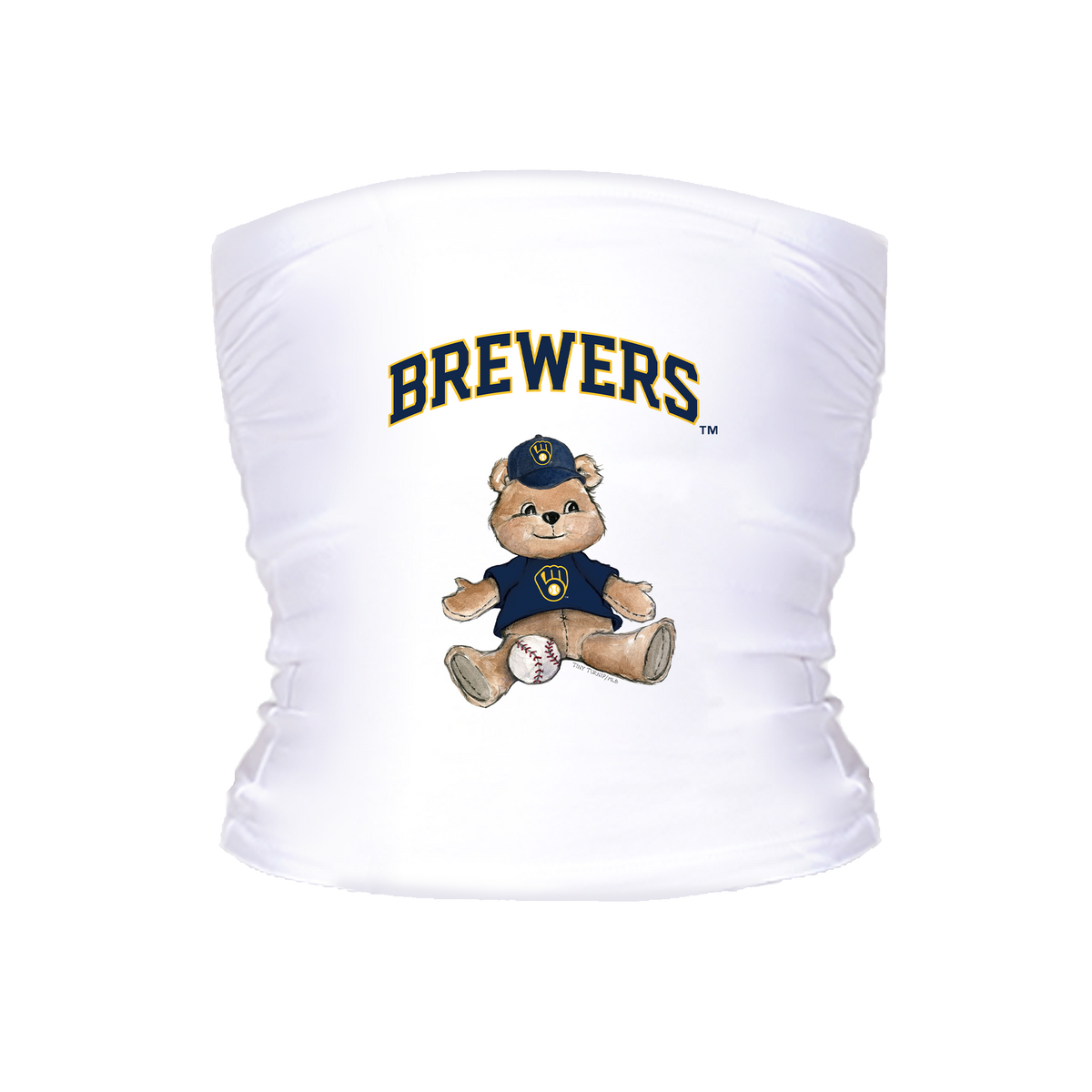 Milwaukee Brewers Teddy Tube Top - Tiny Turnip