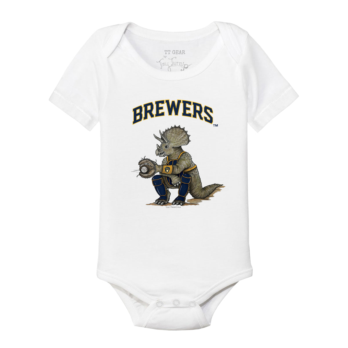 Milwaukee Brewers Triceratops Short Sleeve Snapper