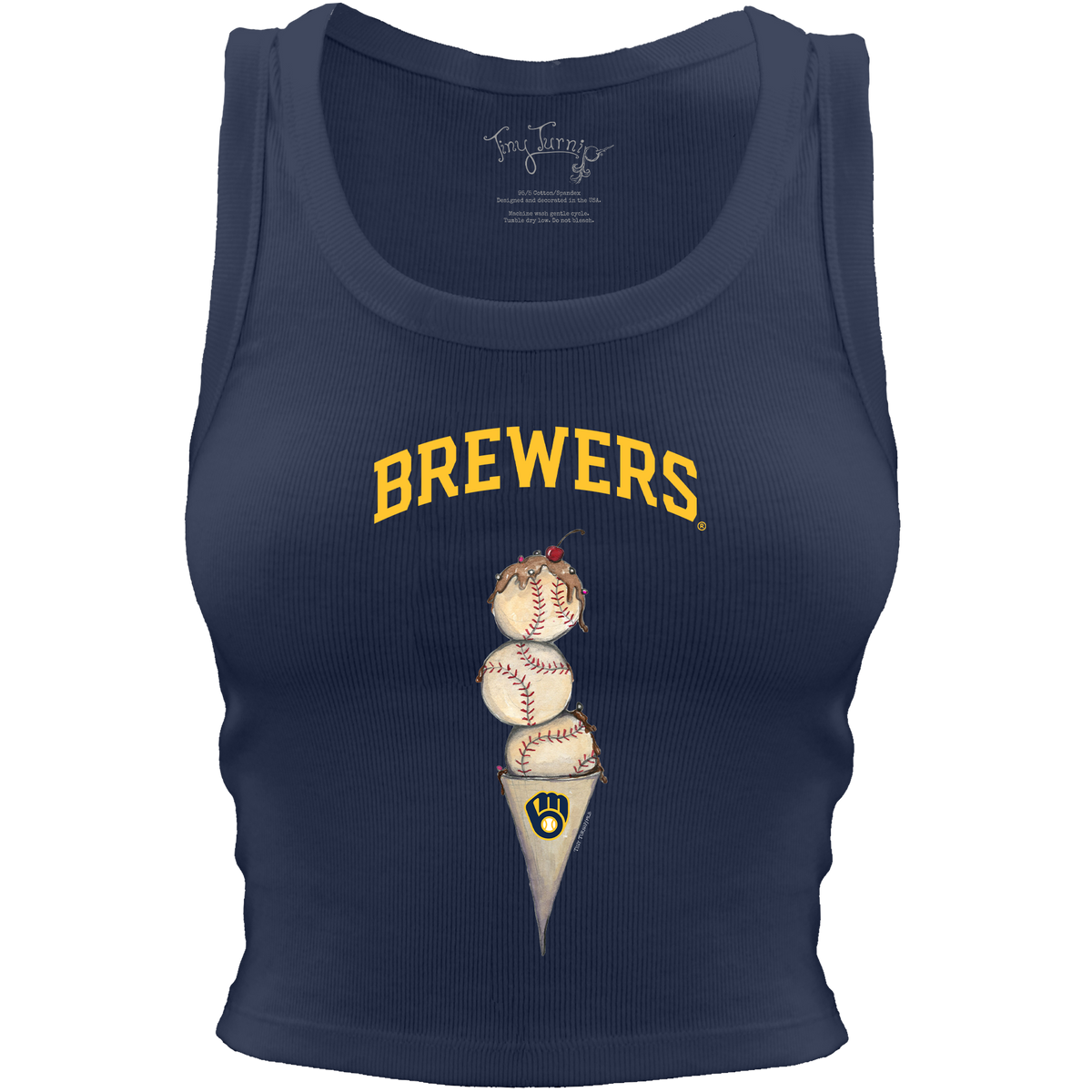 Milwaukee Brewers Triple Scoop Crop Tank