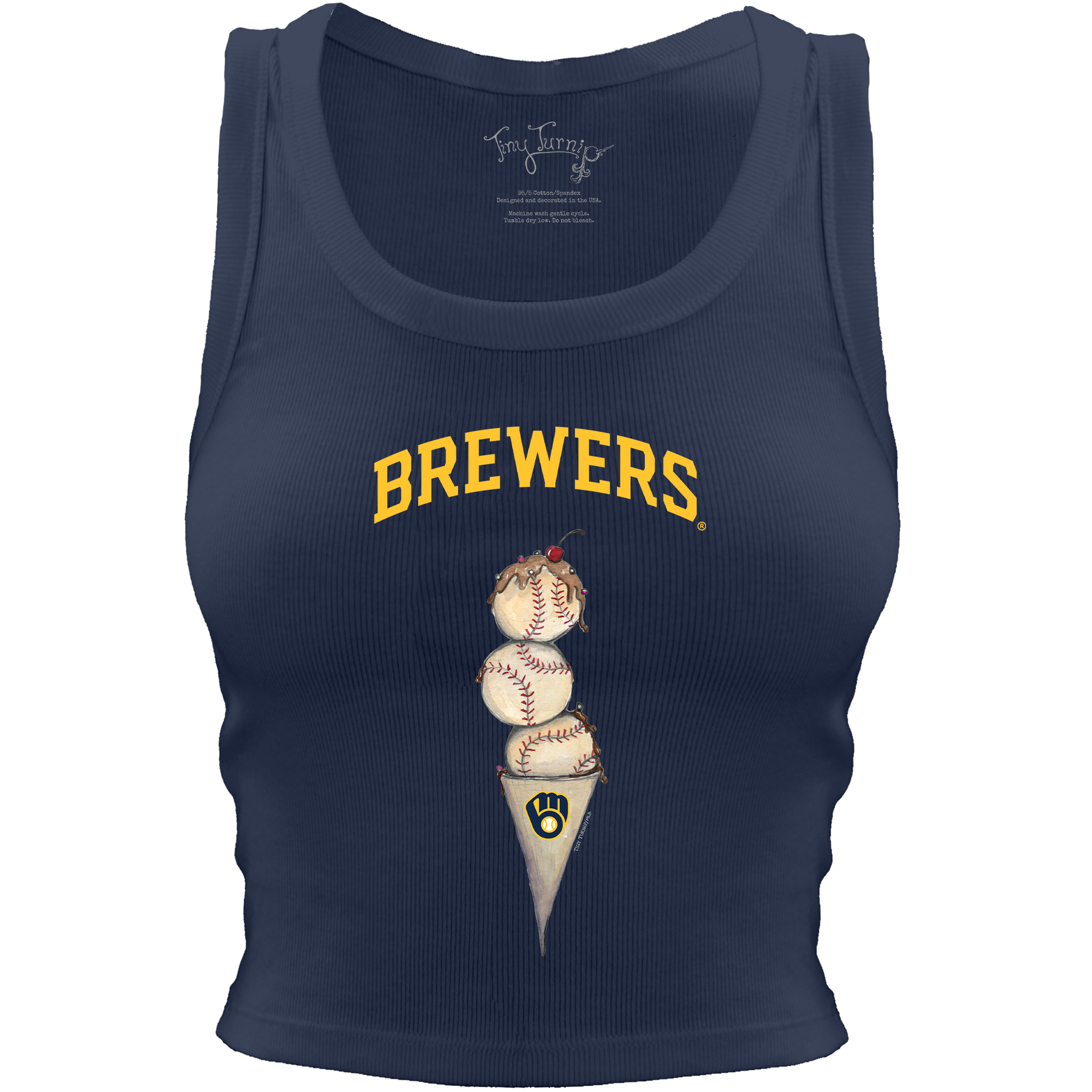 Milwaukee Brewers Triple Scoop Crop Tank