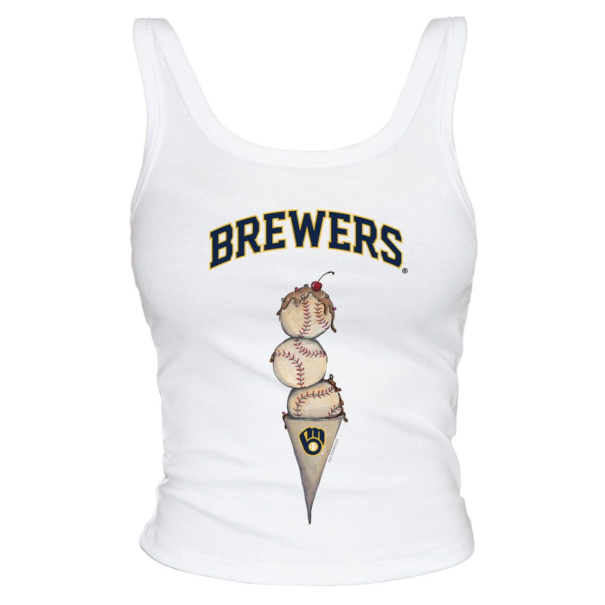 Milwaukee Brewers Triple Scoop Ribbed Tank
