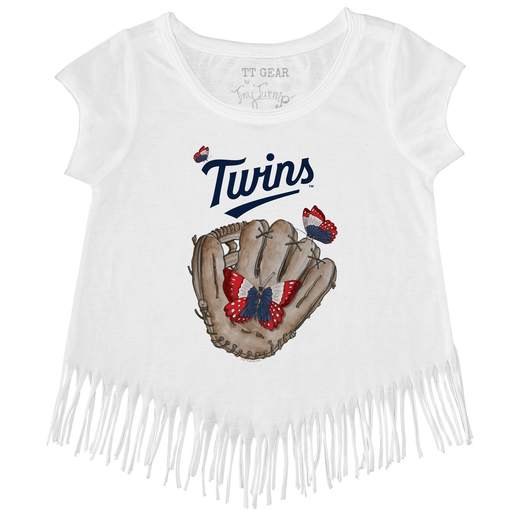 Minnesota Twins Butterfly Glove Fringe Tee