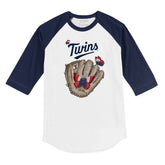 Minnesota Twins Butterfly Glove 3/4 Navy Blue Sleeve Raglan