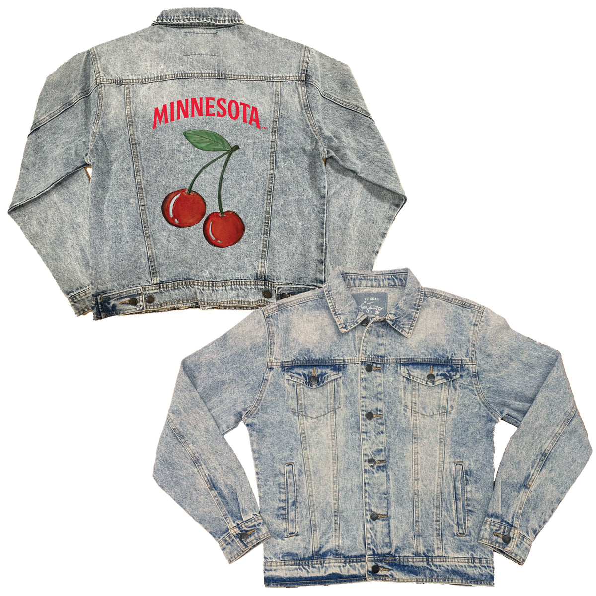 Minnesota Twins Cherry Boyfriend Denim Jacket