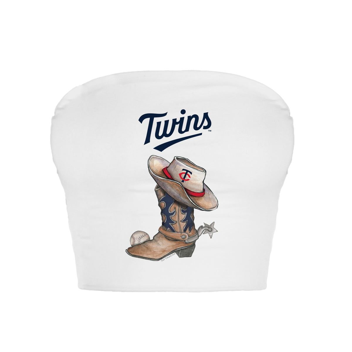 Minnesota Twins Cowboy Boot Crop Tube Top