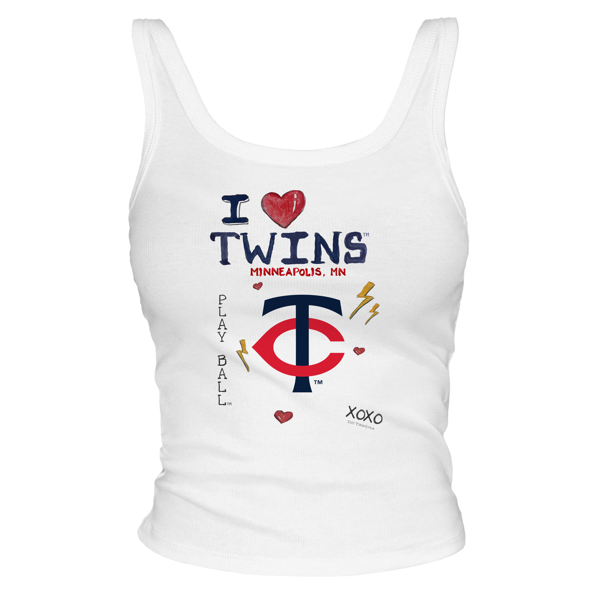 I Heart Twins Tank - Tiny Turnip