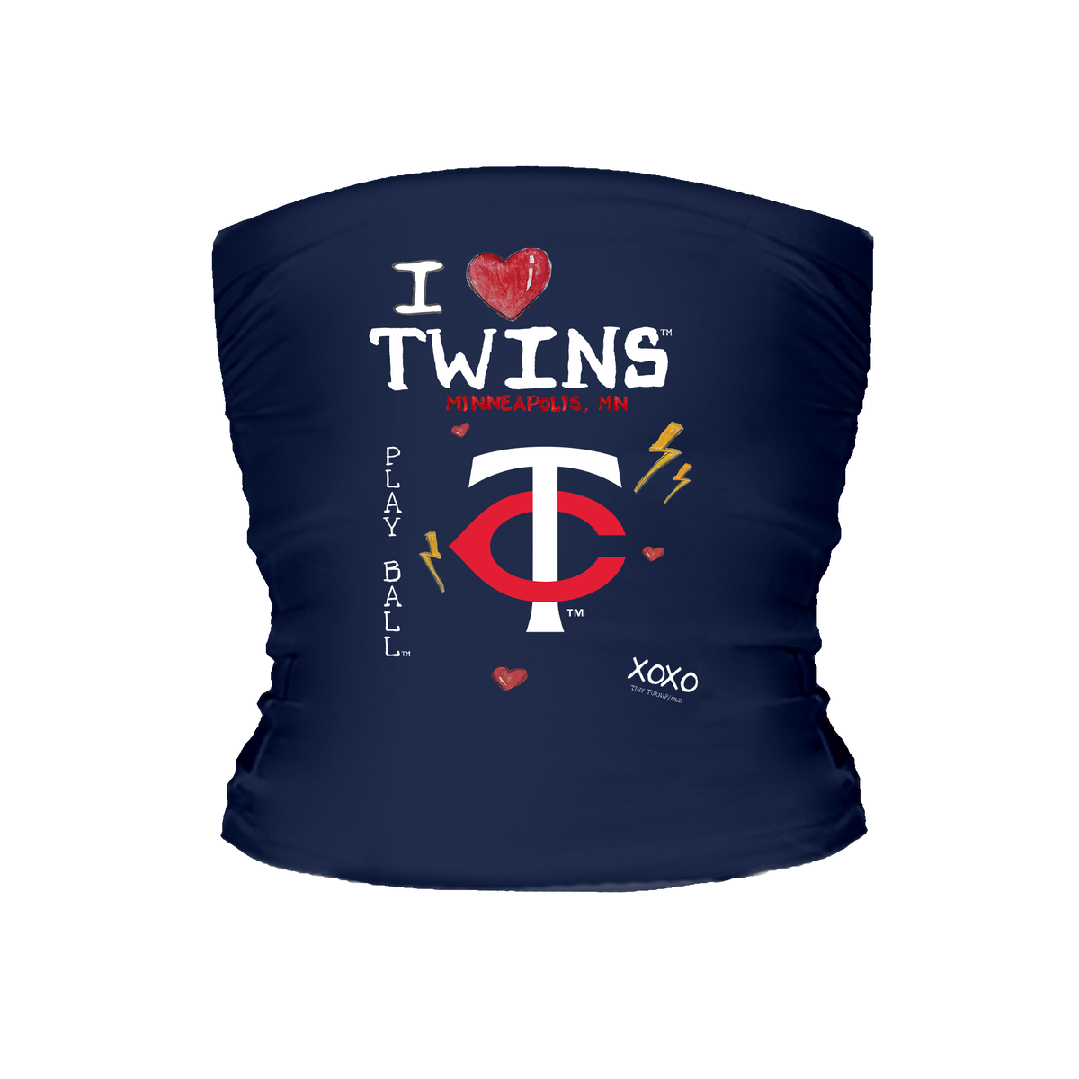 I Heart Twins Tube Top - Tiny Turnip