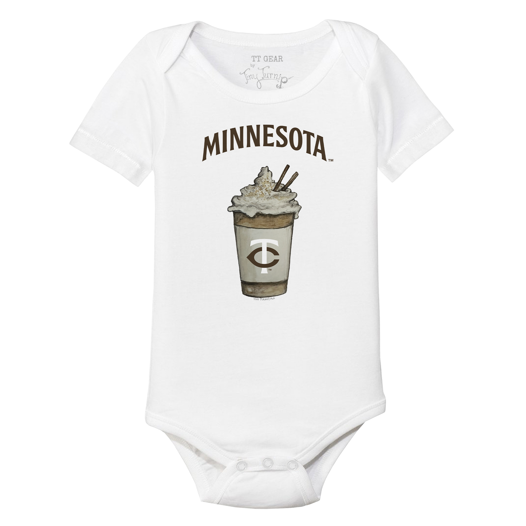 Minnesota Twins Latte Short Sleeve Snapper