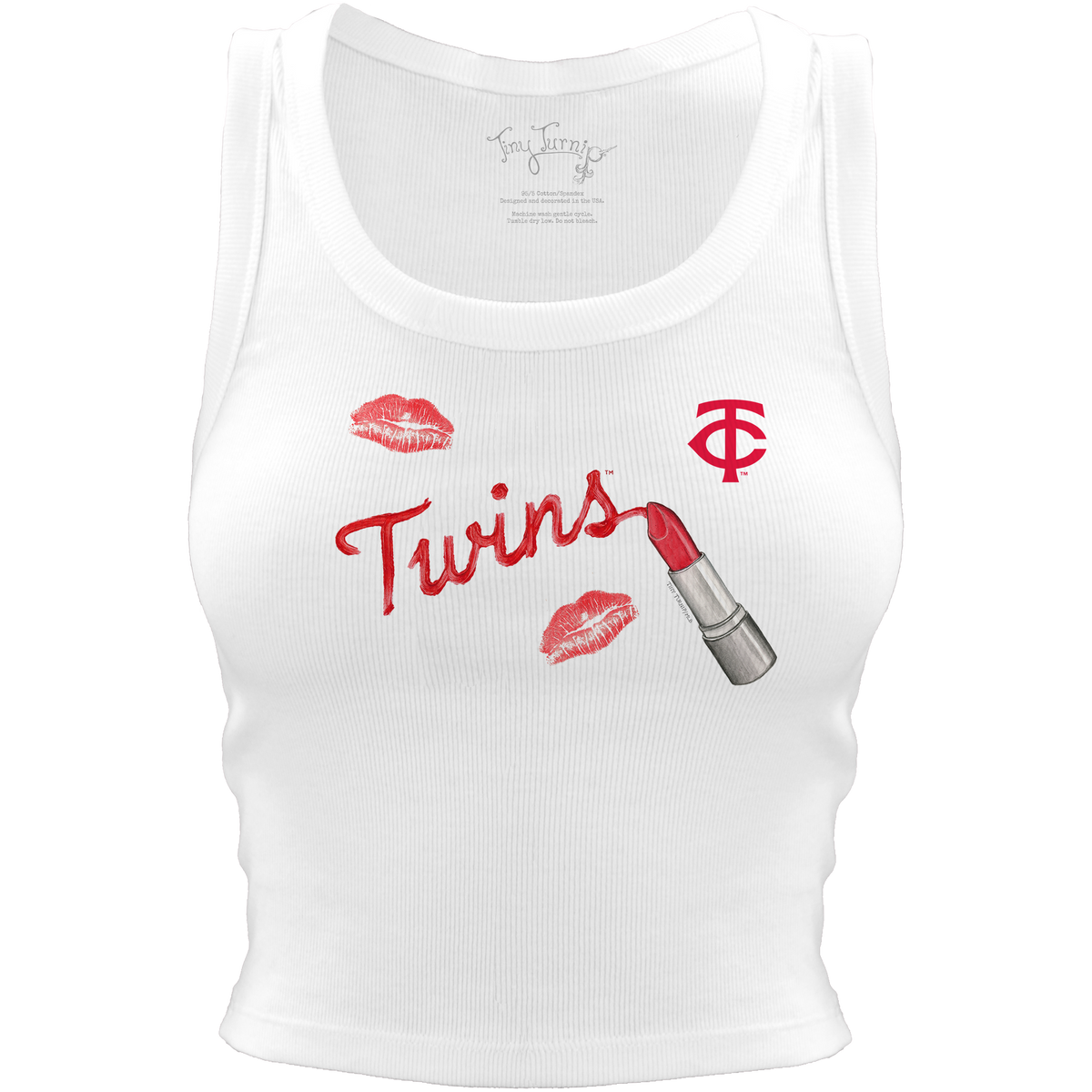 Minnesota Twins Lipstick Crop Tank - Tiny Turnip