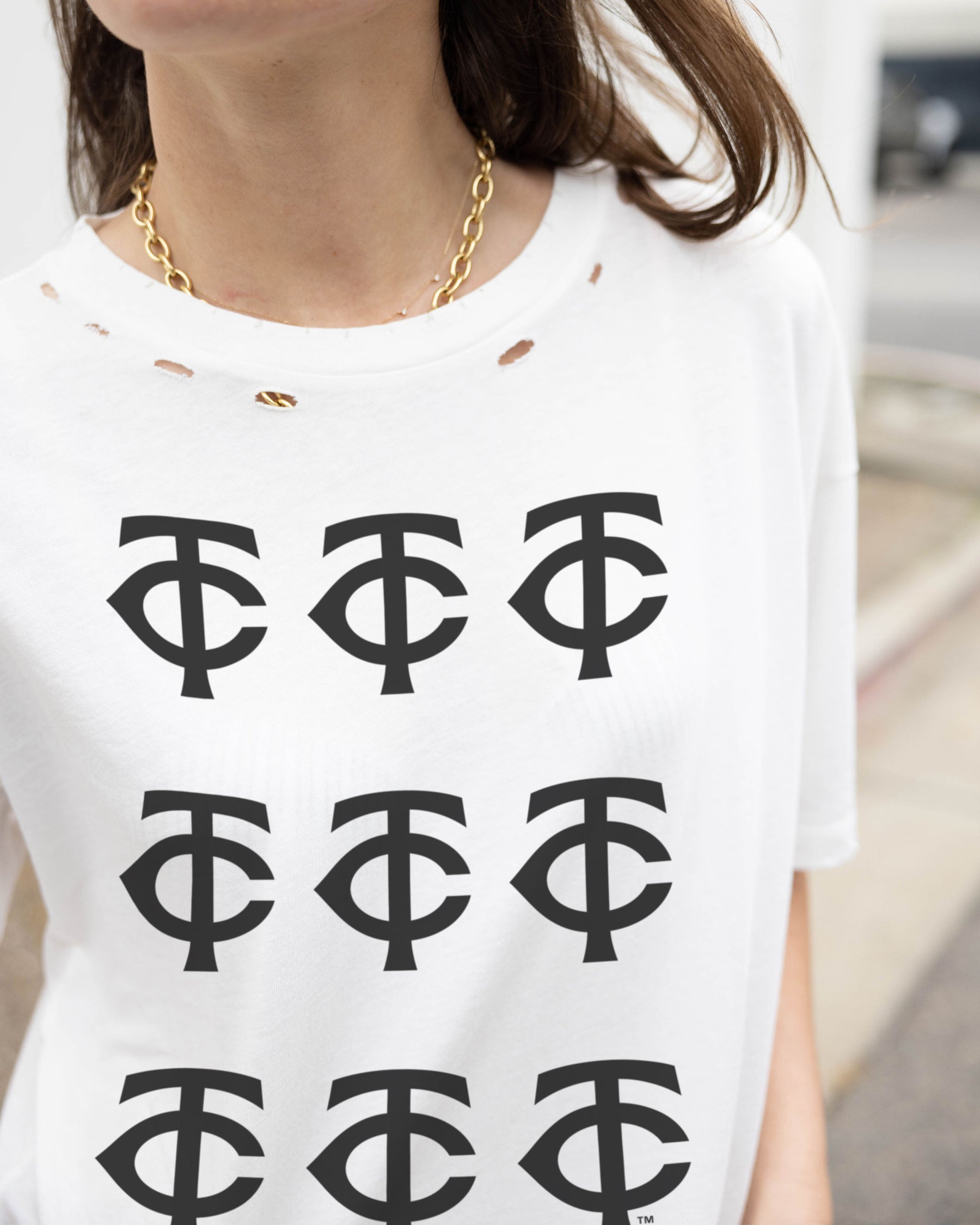 Minnesota Twins Logo Grid Vintage Tee