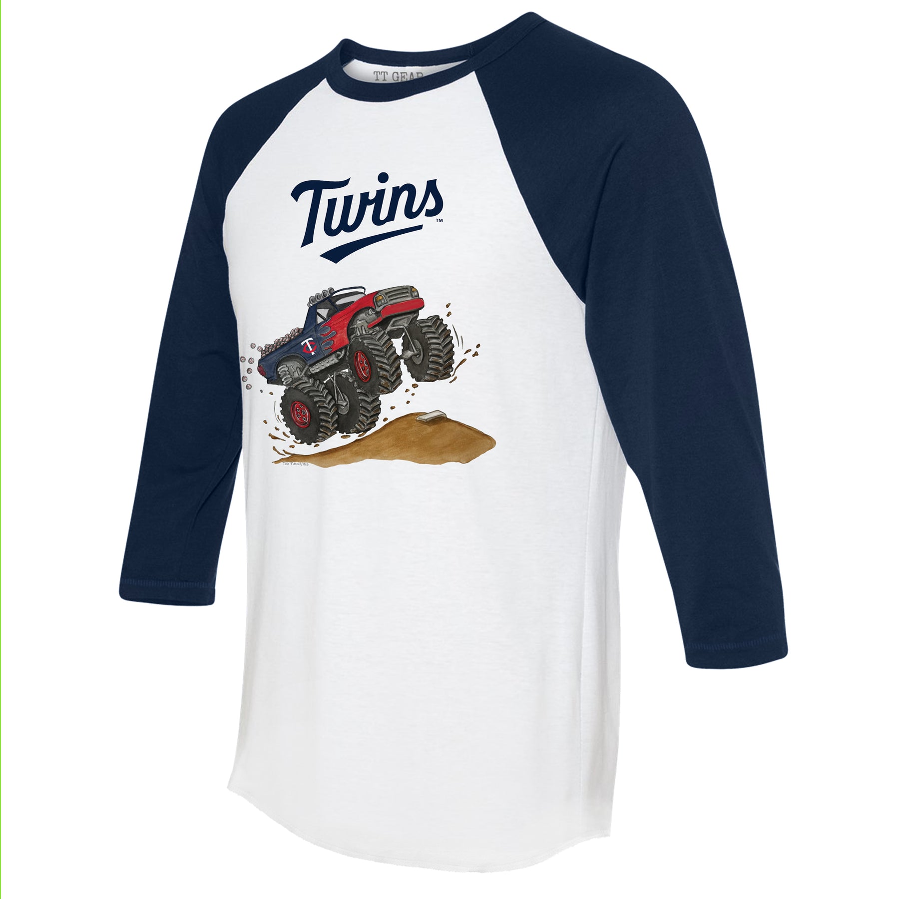 Minnesota Twins Monster Truck 3/4 Navy Blue Sleeve Raglan