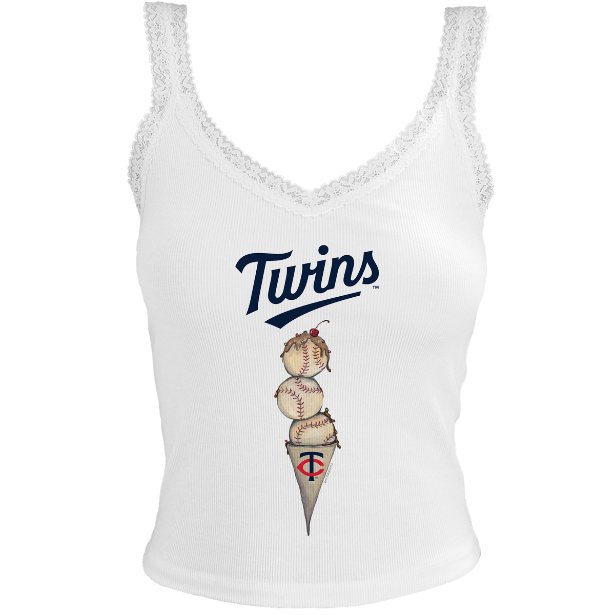 Minnesota Twins Triple Scoop Lace Tank