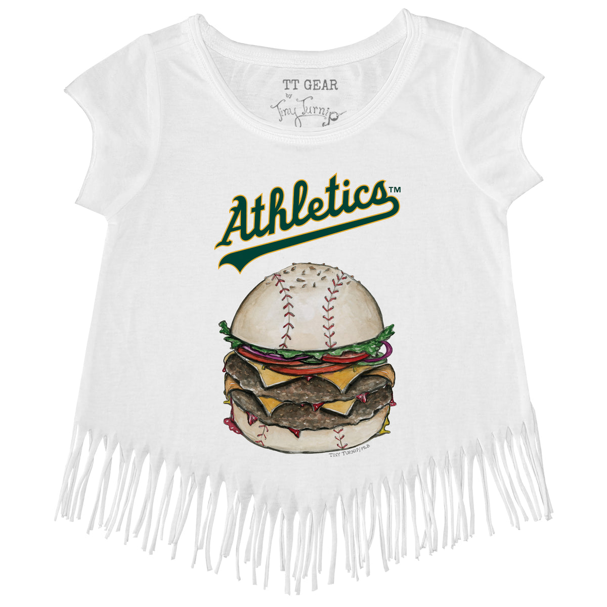 Oakland Athletics Burger Fringe Tee