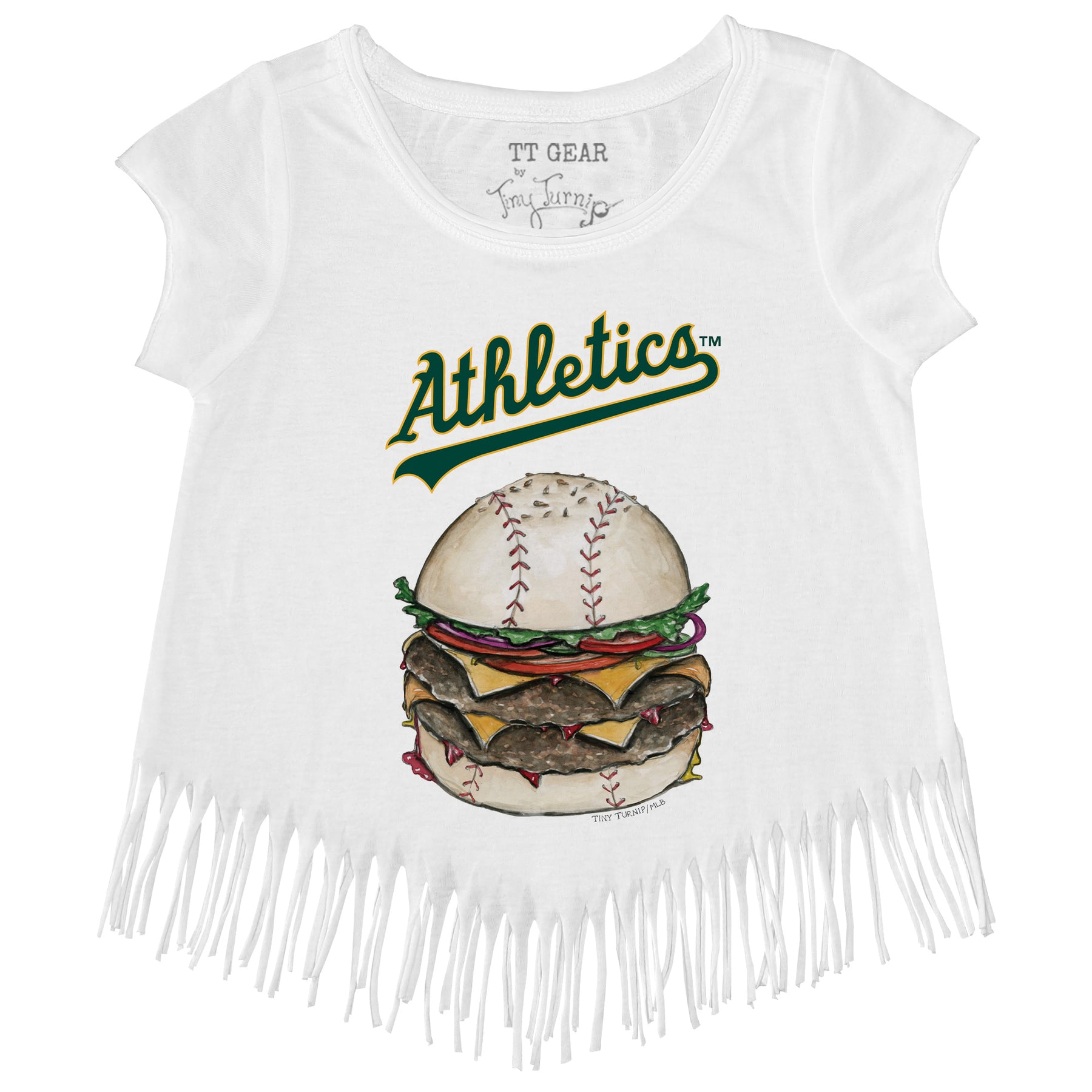 Oakland Athletics Burger Fringe Tee
