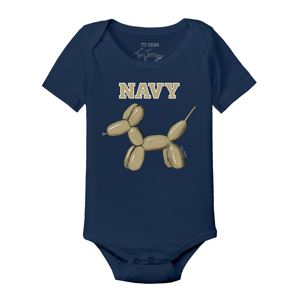 Navy Midshipmen Balloon Dog Short Sleeve Snapper