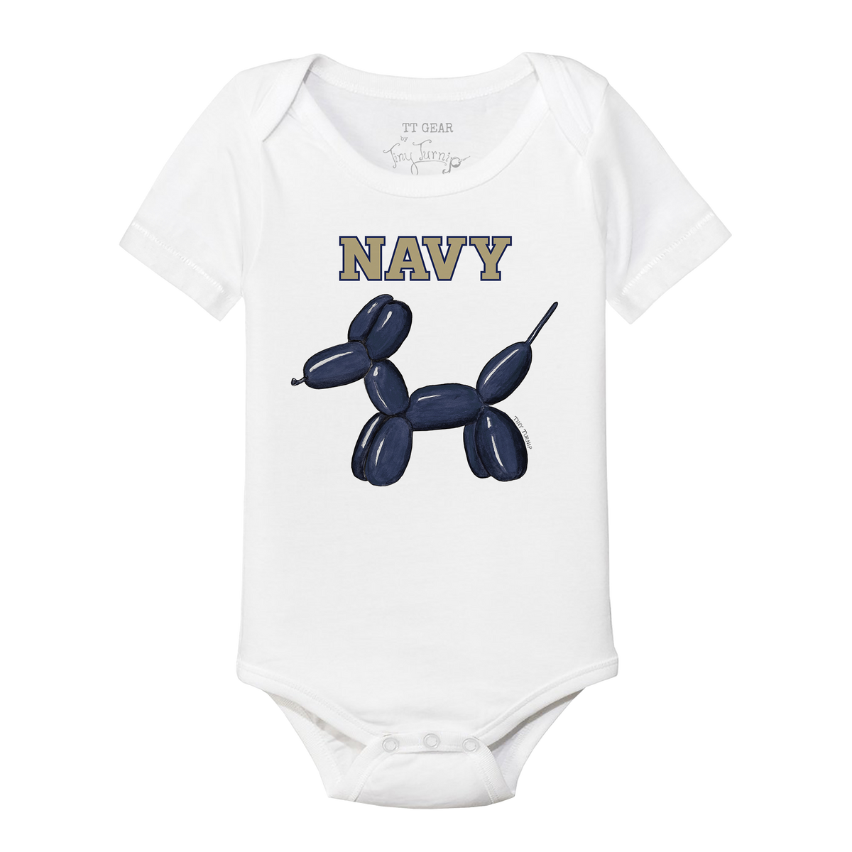 Navy Midshipmen Balloon Dog Short Sleeve Snapper