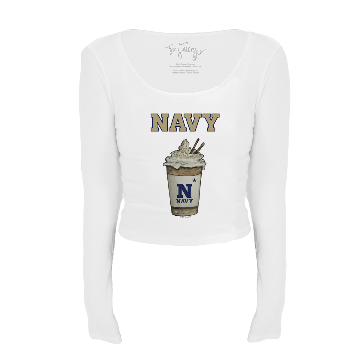 Navy Midshipman Latte Women's Lucy Long Sleeve