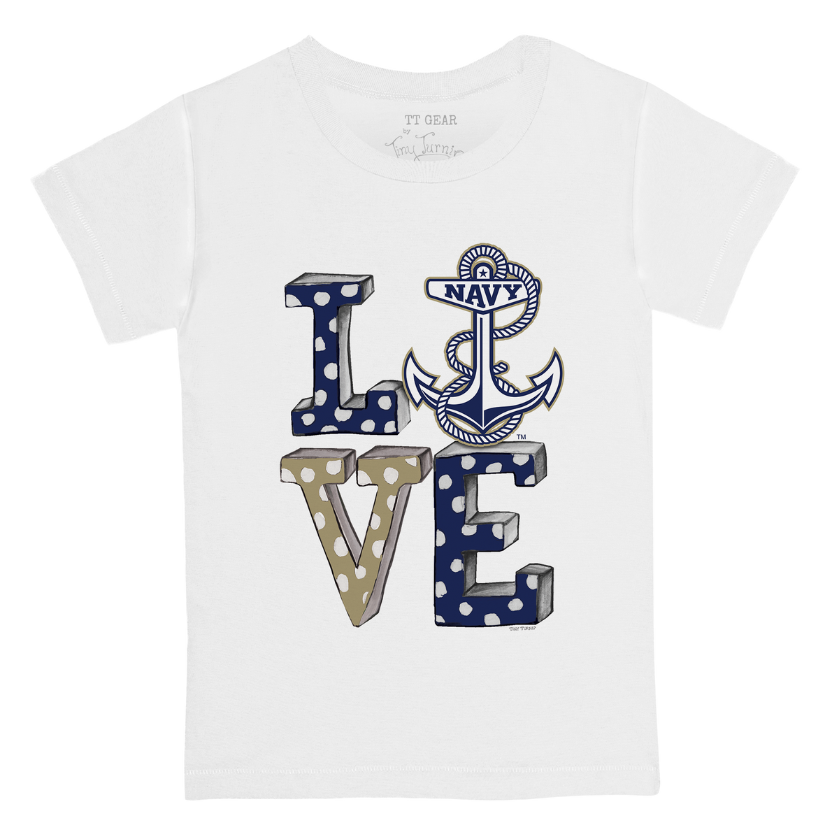 Navy Midshipmen LOVE Kid's Tee Shirt