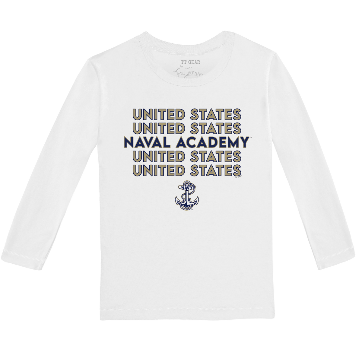 Navy Midshipmen Stacked Long-Sleeve Tee Shirt