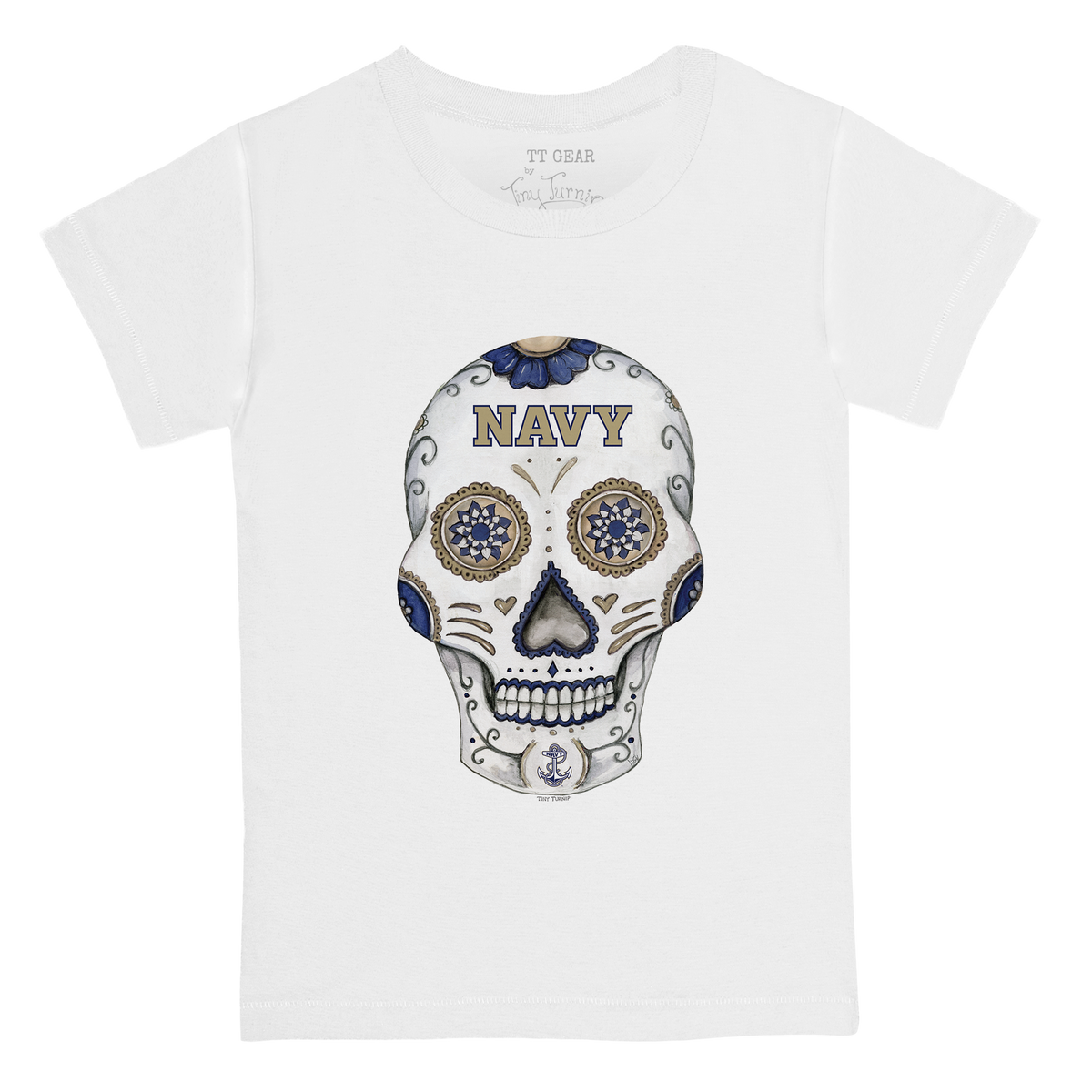 Navy Midshipmen Sugar Skull Kid's Tee Shirt