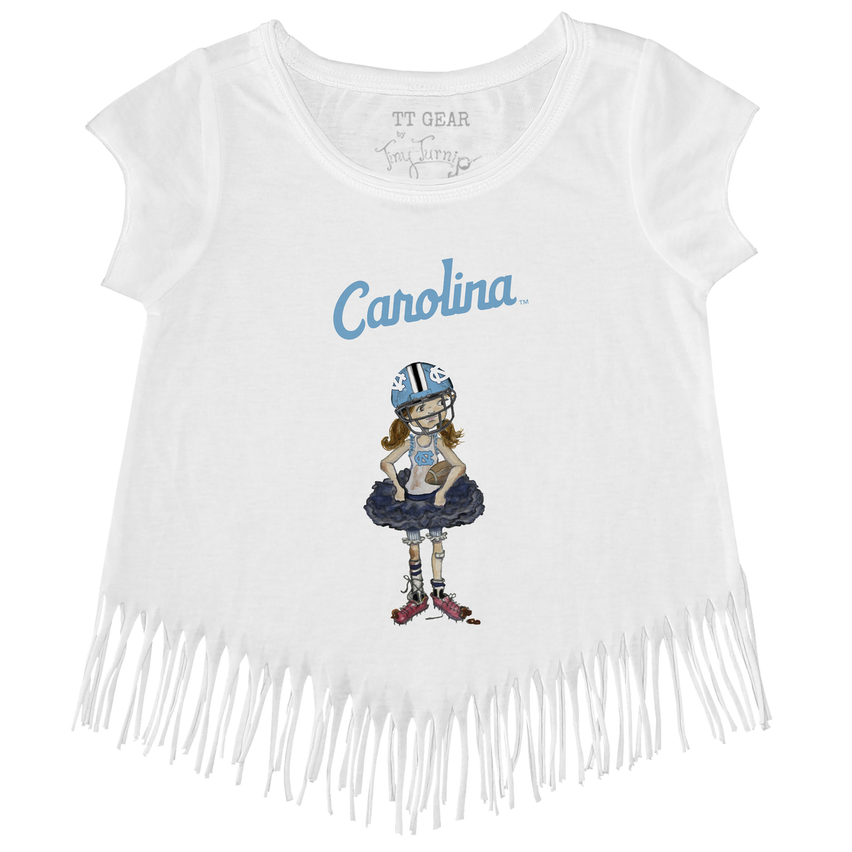 North Carolina Tar Heels Babes Fringe Tee