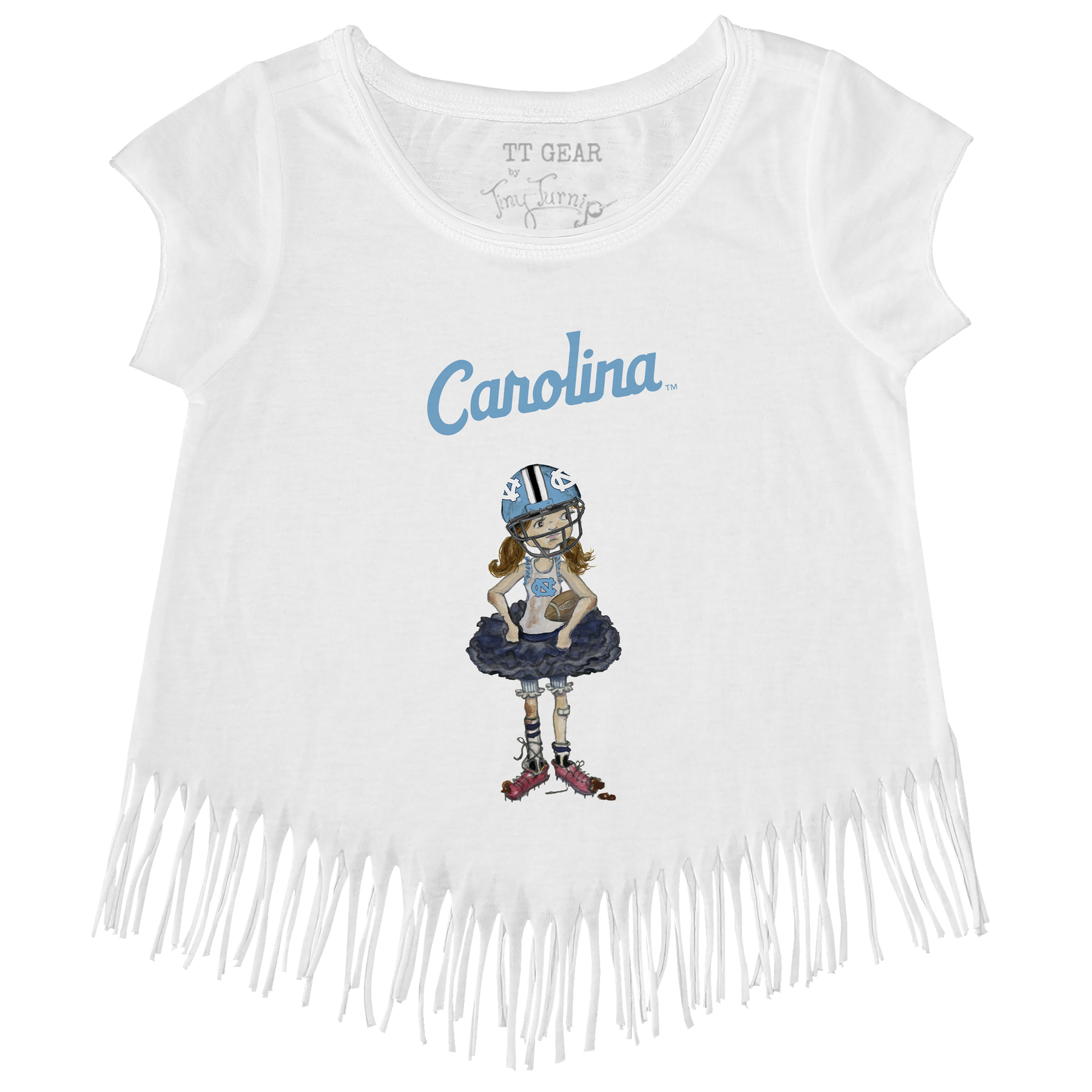 North Carolina Tar Heels Babes Fringe Tee