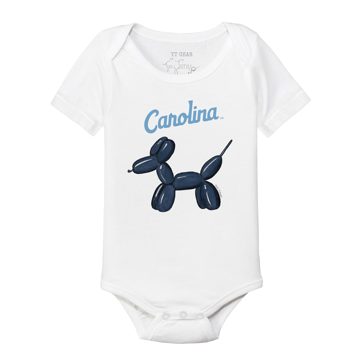 North Carolina Tar Heels Balloon Dog Short Sleeve Snapper