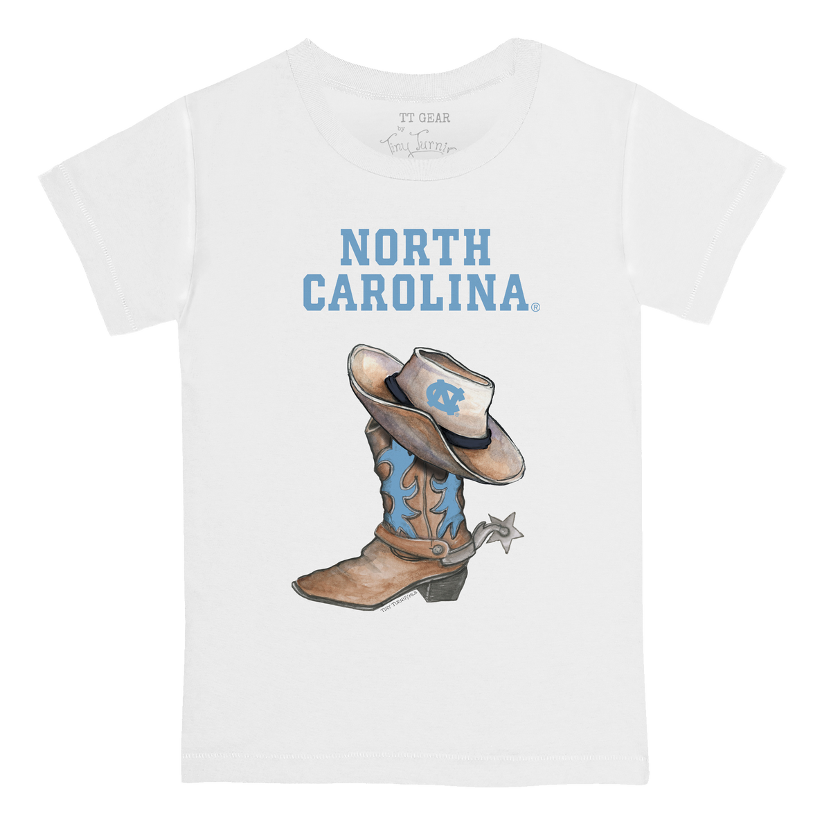 North Carolina Tar Heels Cowboy Boot Kid's Tee Shirt
