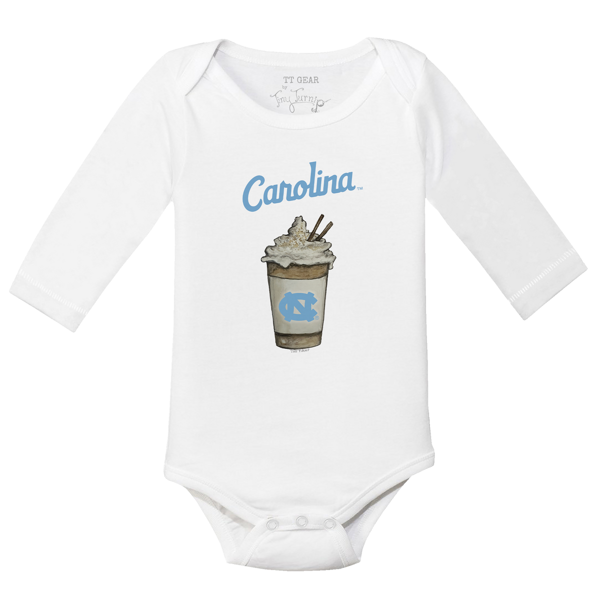North Carolina Tar Heels Latte Long-Sleeve Snapper